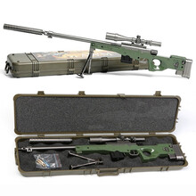 儿童金属98k awm巴雷特合金玩具枪拉栓抛壳军事模型绝地求生吃鸡装备周边成人儿童男孩收藏摆件 (收藏盒装)金属AWM抛壳版 大号60CM