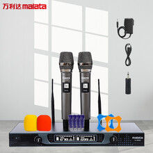 万利达（Malata） 无线话筒一拖二 U段麦克风 家庭KTV主持演讲会议无线麦克风