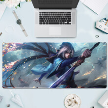 镇魂歌  鼠标垫超大号游戏电竞动漫二次元女生鼠标垫键盘垫加厚桌垫 掠星魔刃 300*800*5mm