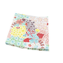 新品彩色印花餐巾纸花朵纸巾方形面巾纸酒店餐厅婚庆用纸