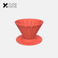 熊与杨 便携咖啡滤杯过滤杯手冲滤杯滴漏式聪明杯v60滤杯星芒滤杯 砖红色