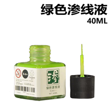 模型军事高达旧化黑色棕色深褐锈红灰色渗线液40ml珐琅漆油性稀释剂擦拭液 绿色渗线液