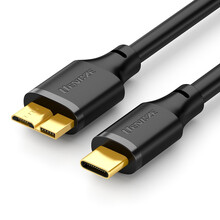 typec移动硬盘线手机电脑连接micro usb3.0硬盘盒西部希捷 黑色 type-c硬盘数据线 1m