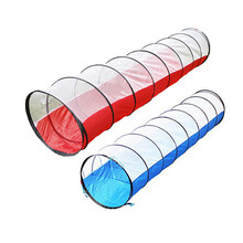 儿童钻洞玩具幼儿园室内阳光爬行隧道钻山洞爬行筒彩虹隧道感统 60CM直径 300CM半网隧道