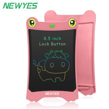 NEWYES 8.5英寸萌青蛙液晶手写板 儿童电子画板草稿涂鸦 送小朋友生日礼物 可爱粉-彩色屏