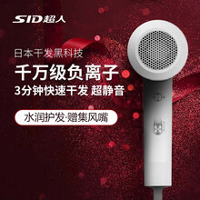 超人（SID）电吹风家用大功率吹风筒旅行负离子吹风机冷热风理发店发廊RD72030 典雅白升级功率+负离子