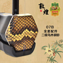 敦煌原厂专业演奏考级舞台家用二胡07A07b08A 07B二级乌木铜轸二胡+全套配件