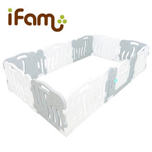 ifam韩国进口 贝壳围栏 宝宝游戏围栏安全防摔防护栏学步围栏 22 237x141 白+灰