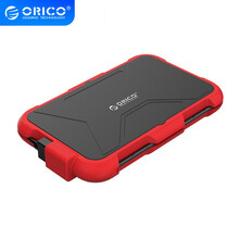 奥睿科(ORICO) 硬盘盒2.5英寸高速SATA串口USB3.0加密三防移动硬盘盒子 红色-不带挂钩