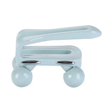 达贺（dahe）滚珠按摩器滚轮手持式 大小腿提拉脸部手臂背全身肌肉放松按摩器 灰蓝