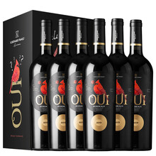 超市	法国进口红酒 卡伯纳小红鸟波尔多AOC/AOP级干红葡萄酒整箱6支量贩装