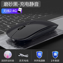 冰雷 无线蓝牙双模鼠标 可充电苹果macbook华硕小米笔记本电脑手机鼠标 磨砂黑静音鼠标（2.4G无线单模版）