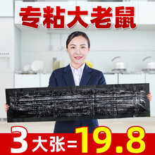老鼠贴粘鼠板老鼠家用灭鼠魔毯老鼠夹笼捕鼠器灭鼠器驱鼠神器超强力粘板 3张