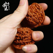 山中玉 手把件文玩核桃 野生保健身太极手球穴位按摩锻炼手玩盘玩送老年人长辈祝寿礼品 边宽39-40mm左右