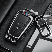 银海豚 适用于丰田汉兰达钥匙包2019凯美瑞皇冠普拉多亚洲龙兰德酷路泽rav4卡罗拉双擎车钥匙壳扣套 C款：八代新升级-硅胶全包拉丝黑-四代随身扣款