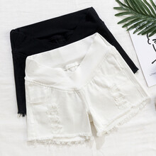 欣柏纶 孕妇牛仔短裤夏外穿孕妇裤潮妈薄款时尚款宽松夏天裤子 黑色 L