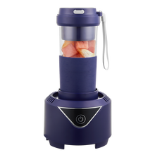 麦卓（MAKE JOY）榨汁机多功能电动水果料理机制冷杯小型充电果蔬榨果汁机搅拌机全自动打炸汁机 蓝色（榨汁+制冷）