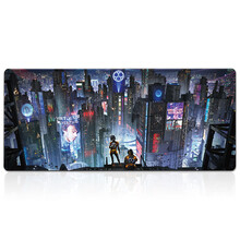 镇魂歌 鼠标垫超大号游戏赛博朋克科幻加厚锁边电脑办公桌垫键盘垫 摩天大楼 400*900*4mm