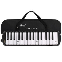国光口风琴37键学生32键口风琴儿童初学者学生用成人口吹琴教学用 （32键黑色+软包+吹奏说明）