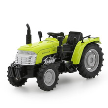 儿童仿真金属合金汽车模型工程车警车消防军事车模垃圾分类清洁车合金车模拖车套装系列玩具 拖拉机-绿色