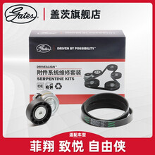 盖茨菲亚特菲翔致悦派力奥派朗西耶耶吉普自由侠1.5/1.6/1.4T正时皮带套装发电机皮带套装水泵 发电机两件套（K015PK1215）