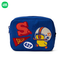 LINE FRIENDS 【UNIVERSITY系列】  卡通动漫周边时尚 便捷收纳包包 莎莉(蓝色) 收纳袋