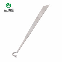 山力畜牧（SHANLIXUMU） 兽用阉割刀 柳叶刀 斜口刀 桃型刀 煽猪去势刀母猪迷你阉猪刀敲猪刀 光面带勾斜口刀1把（未开刃）