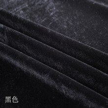 加厚布料绒布桌布红黑绿色背景布会议会展平铺简约桌布台布 黑色 280*160CM