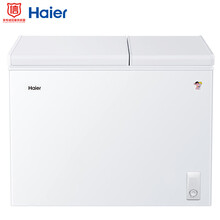 海尔（Haier） 210升 大冷冻小冷藏家用商用二合一冷柜 双箱双温区冰柜卧式冰箱 FCD-210XDB