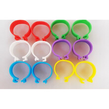 现货 开放式卡扣大鸡、鸭、鹅脚环/颜色可选/激光刻字禽类脚圈 鸡脚环 2.5紫色