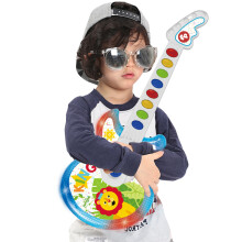 费雪（Fisher-Price）电子小吉他儿童玩具婴幼儿启蒙早教乐器白色GMFP020新年礼物