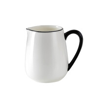 咖啡厅糖缸一次性袋装糖方糖罐糖缸简约便捷糖盒咖啡装糖配套器具 纯白描黑奶盅