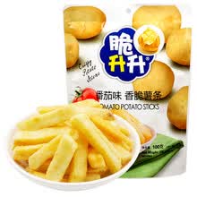 脆升升100g*4袋香脆薯条原味黄油土豆条虾薯片办公室网红休闲零食大礼包小吃膨化食品100g 番茄味100g*3袋