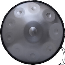 阿萨斯 手碟鼓9音手工捶打HanDpan色空鼓专业级钢舌鼓飞碟打击乐器银色