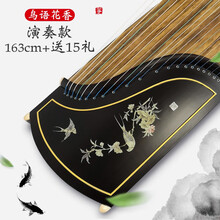 anm迷你小古筝便携式初学者入门成人儿童考级用整挖古筝半筝小型乐器 演奏款-鸟语花香【163cm+送15礼】