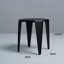 佳匠 北欧简约小茶几客厅边几小户型休闲创意八角凳小椅子茶桌茶几桌小茶桌简易茶几 现代简约 黑色