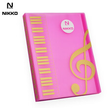 A4不反光钢琴谱夹子乐谱夹册资料册学生文件夹袋音乐曲谱夹收纳盒 40页/可放80页曲谱A4插入式/袋粉色不可改谱