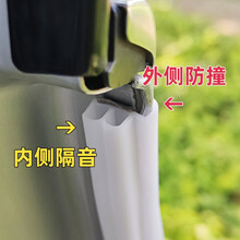 金城堡 汽车密封条防撞条防刮条贴 车门密封条汽车防撞条二合一新升级防擦防蹭透明通用型车身装饰件 白色10米（四门边+底）