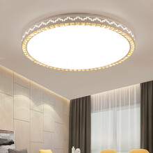 领尚登 led吸顶灯1米大气客厅灯圆形80cm创意卧室灯书房水晶灯简约办公室家用 100cm LED240瓦无极遥控