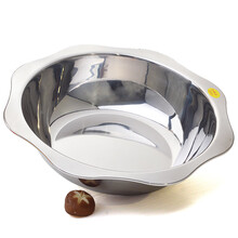 吉睿 36cm不锈钢火锅八角清汤一味火锅盆 HG1811-36电磁炉燃气灶明火通用