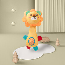 BIBI棒 婴儿摇铃玩偶 捏捏响手偶毛绒棒  动物5款 狮子 25cm