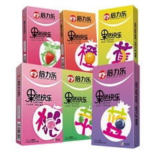 倍力乐 水果味避孕套果然快乐安全套6盒60只成人计生用品 六款组合【共60只】六盒