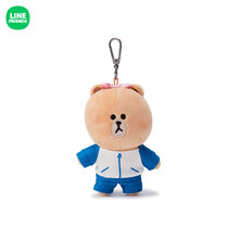 LINE FRIENDS 布朗熊校服玩偶包挂 卡通动漫周边毛绒可爱公仔玩偶 丘可 校服玩偶