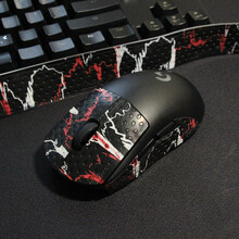 鼠标防滑贴 鼠标防滑贴片 GPW蜥蜴皮罗技EC2毒蝰吸汗手胶903等裁剪 黑白 红迷彩 1.1mm