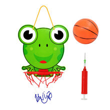 户外投篮框家用宝宝儿童家用室内体育运动小型卡通篮球架男孩玩具 青蛙