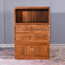 寻古红木家具非洲鸡翅木（学名：非洲崖豆木）电视柜实木新中式客厅卧室电视机组合多功能原木全实木储物柜O 三件套2