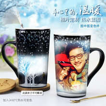 麦格士 diy定制照片七夕变色水杯子创意个性陶瓷马克杯送老师男朋友情侣闺蜜同学女生日礼物520情人节 冬季物语（送女朋友） 单杯 （星空彩盒）