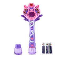 儿童吹泡泡玩具宝宝自动电动吹泡泡机器泡泡枪魔法棒抖音玩具 紫色