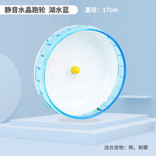 宠尚天 仓鼠跑轮玩具滚轮静音支架金丝熊刺猬用品大号21cm跑步轮子跑球 静音水晶跑轮（湖水蓝 17cm）