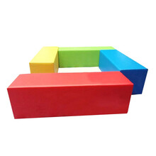 软体长条椅子子乐园儿童长凳 早教中心游乐场室内软包沙发定制 橙色一条120*30*30